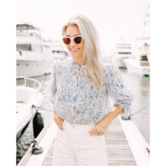 J.Crew Tops - J. Crew Floral Peasant Top